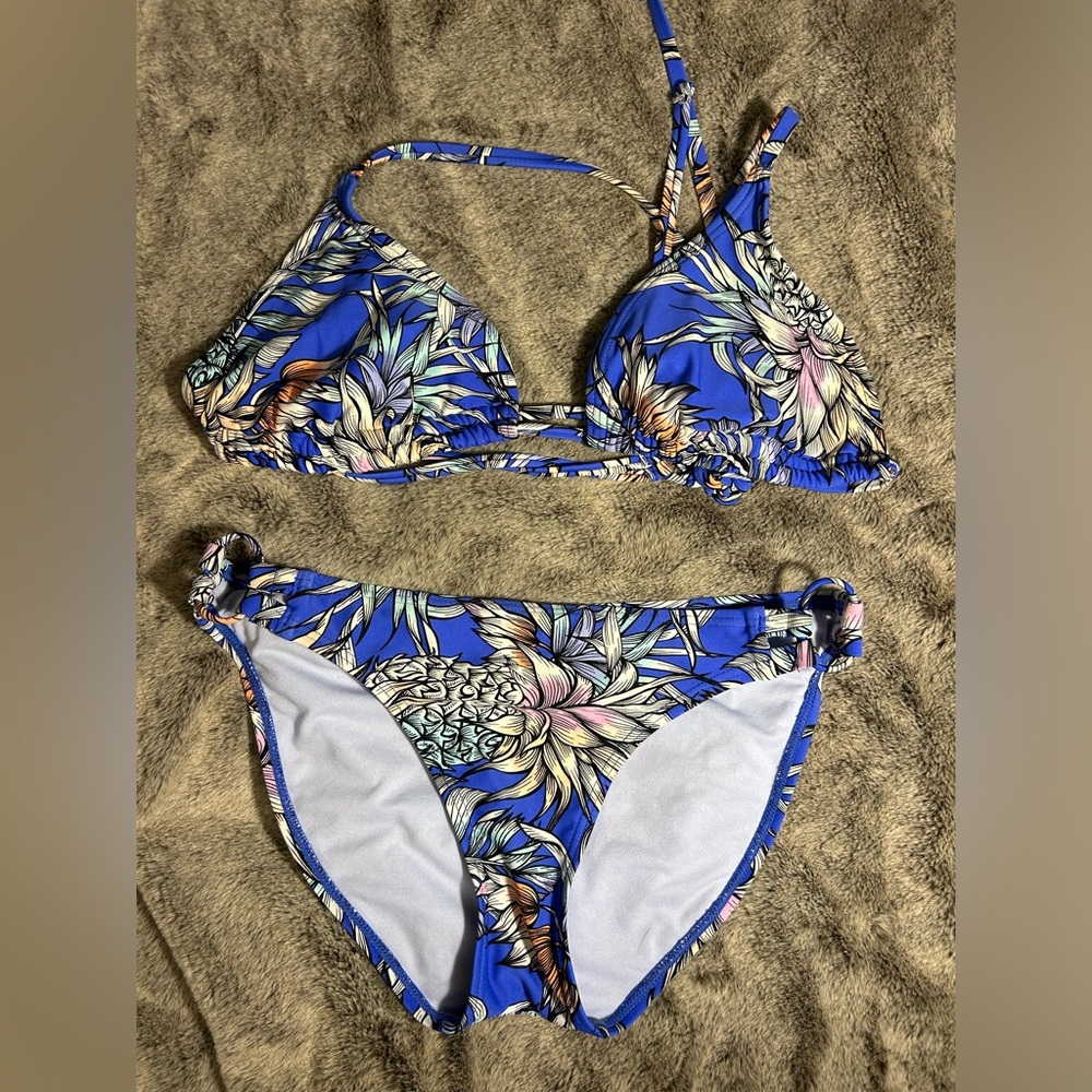 Tropical blue bikini size Medium